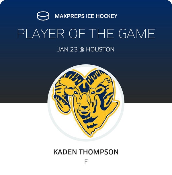 #22 Kaden Thompson Player of the Game badge