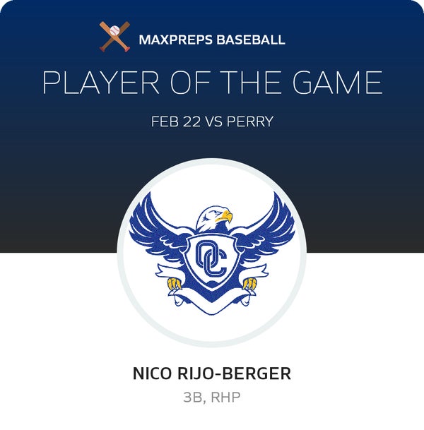 #24 Nico Rijo-Berger Player of the Game badge