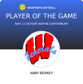 #3 Abby Berkey Player of the Game badge