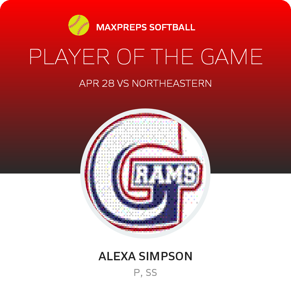 #3 Alexa Simpson Player of the Game badge