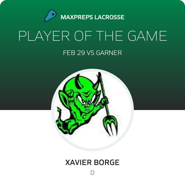 #16 Xavier Borge Player of the Game badge