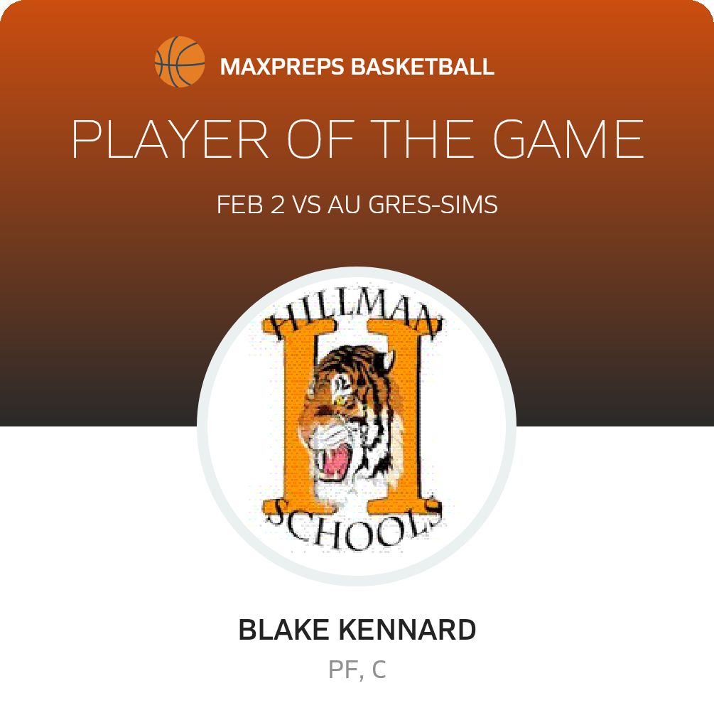 #12 Blake Kennard Player of the Game badge