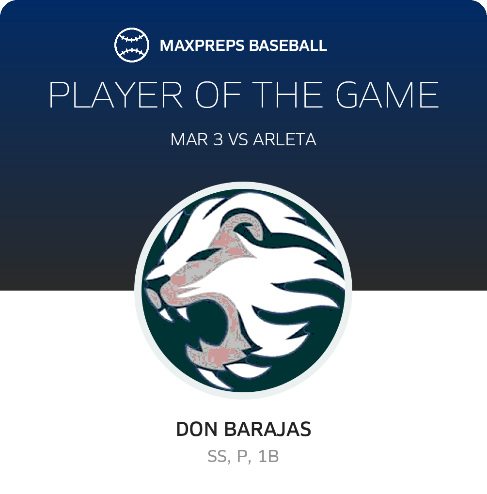 #7 DON BARAJAS Player of the Game badge