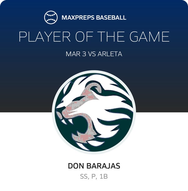 #7 DON BARAJAS Player of the Game badge