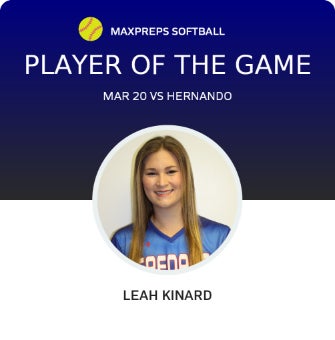 #5 Leah Kinard Player of the Game badge