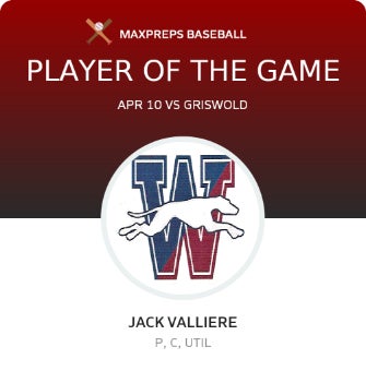 #17 Jack Valliere Player of the Game badge