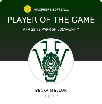 #9 Becka Mellor Player of the Game badge