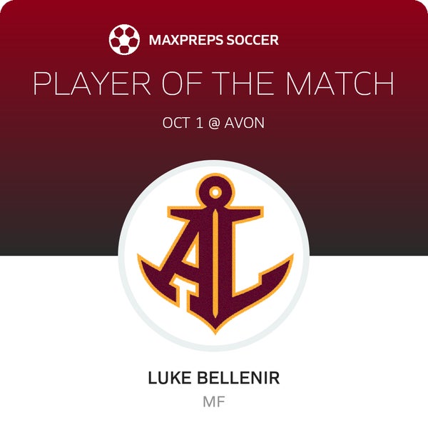 #25 Luke Bellenir Player of the Game badge