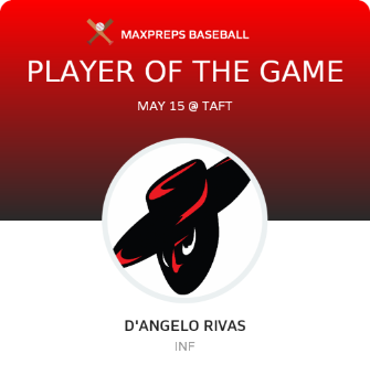 #34 D'Angelo Rivas Player of the Game badge