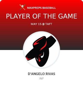 #34 D'Angelo Rivas Player of the Game badge