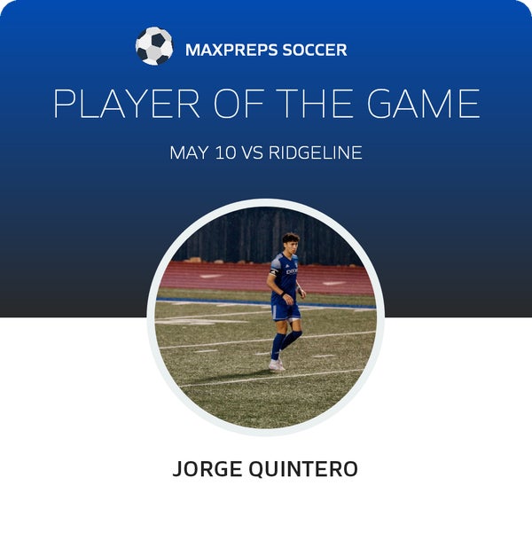 #10 Jorge Quintero Player of the Game badge
