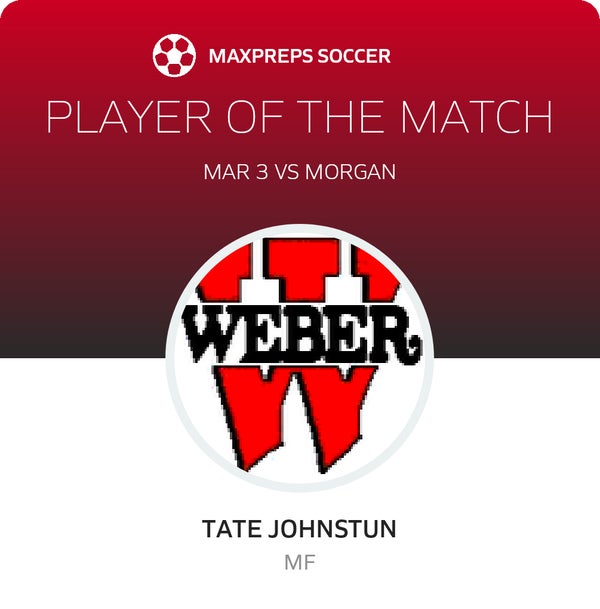 #5 Tate Johnstun Player of the Game badge