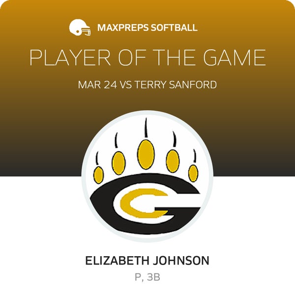 #10 Elizabeth Johnson Player of the Game badge