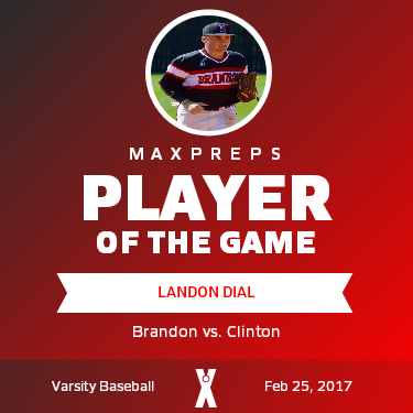 #15 Landon Dial Player of the Game badge