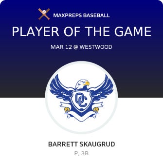 #5 Barrett Skaugrud Player of the Game badge