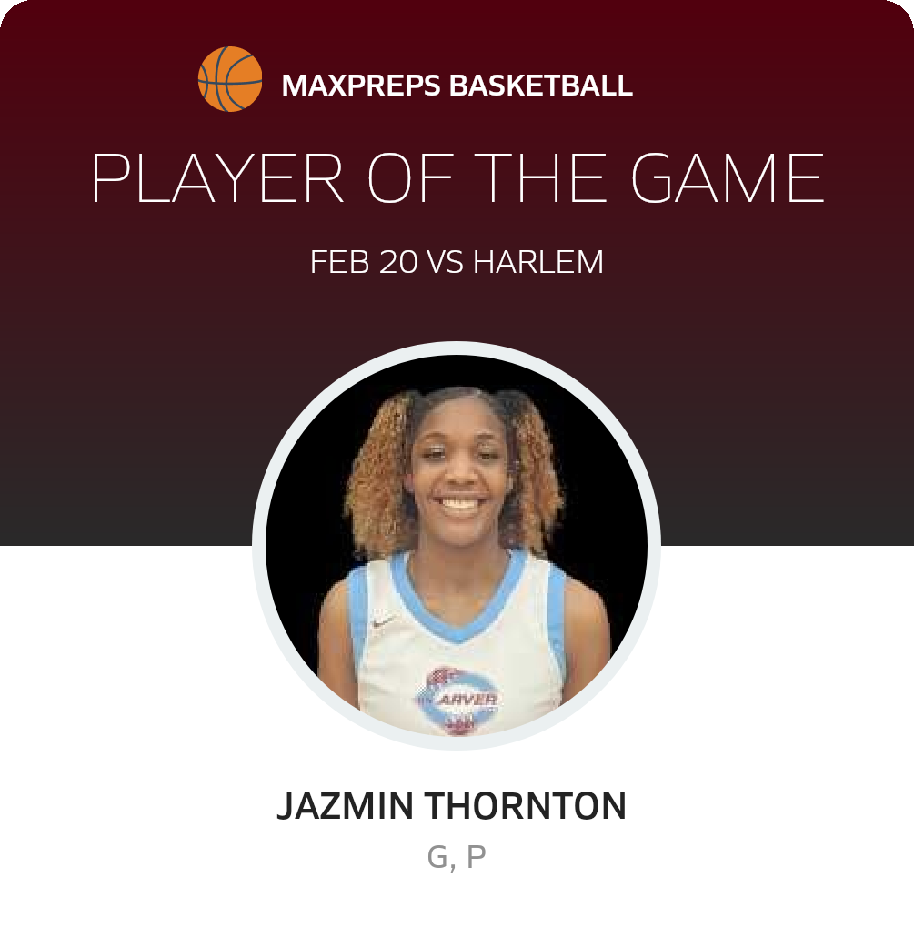 #5 Jazmin Thornton  Player of the Game badge