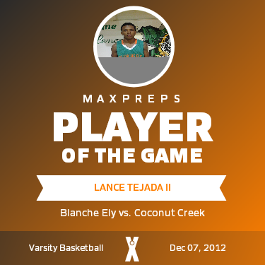 #10 Lance Tejada II Player of the Game badge