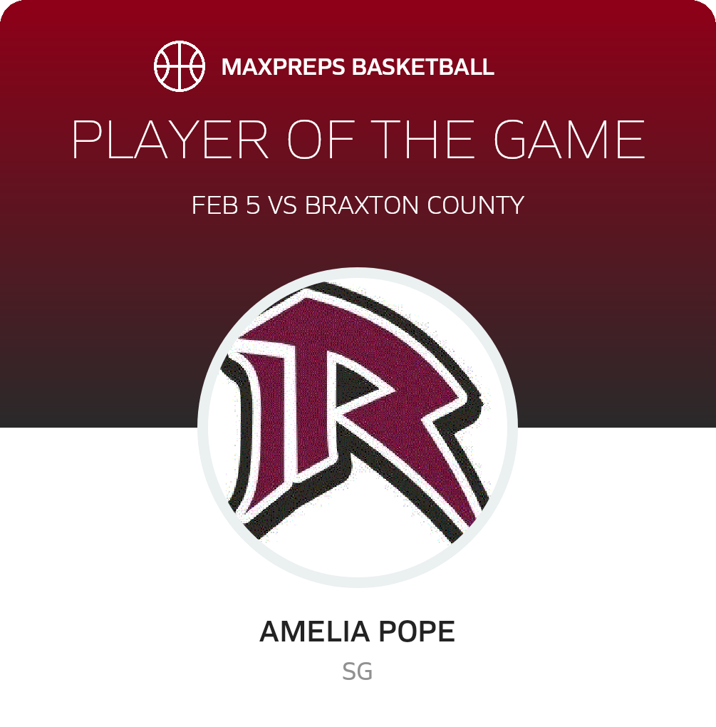 #5 Amelia Pope Player of the Game badge