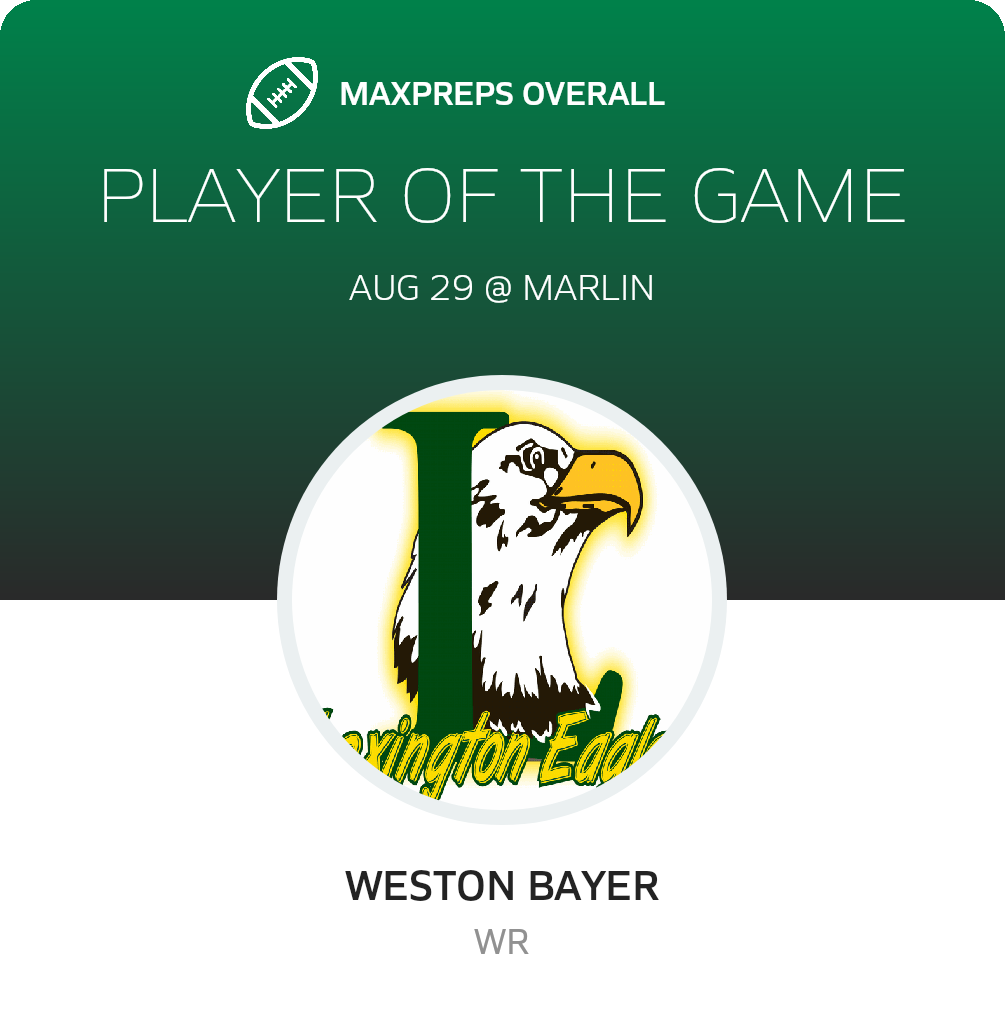 #13 Weston Bayer Player of the Game badge