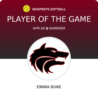 #24 Emma Duke Player of the Game badge