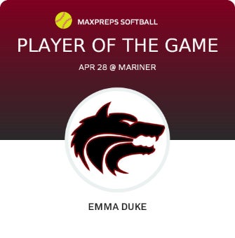 #24 Emma Duke Player of the Game badge