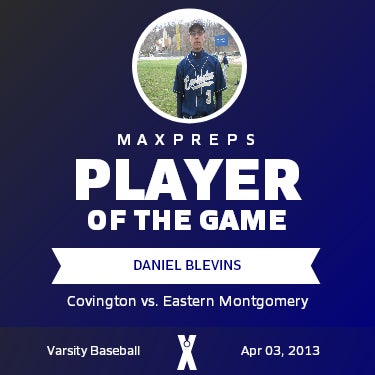 #3 Daniel Blevins Player of the Game badge
