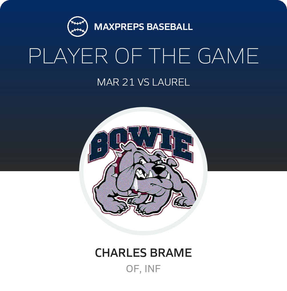 #4 Charles Brame Player of the Game badge