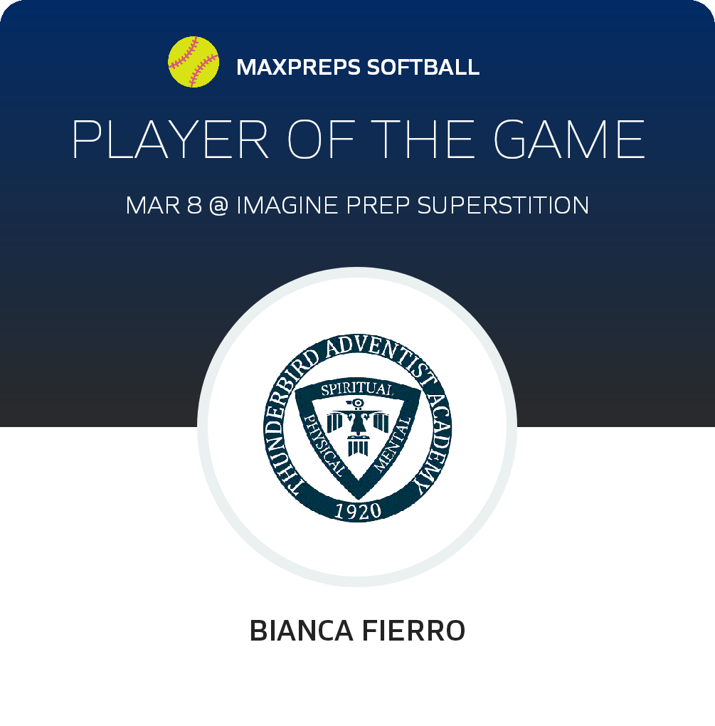 #5 Bianca Fierro Player of the Game badge