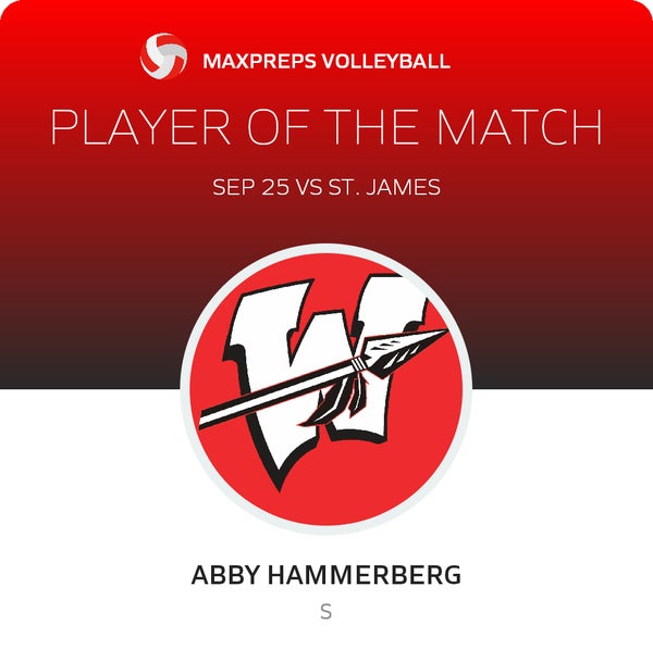 #25 Abby Hammerberg Player of the Game badge