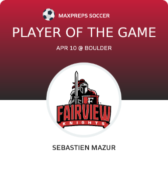 #14 Sebastien Mazur Player of the Game badge