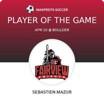 #14 Sebastien Mazur Player of the Game badge