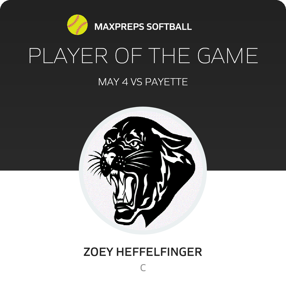 #10 Zoey Heffelfinger Player of the Game badge