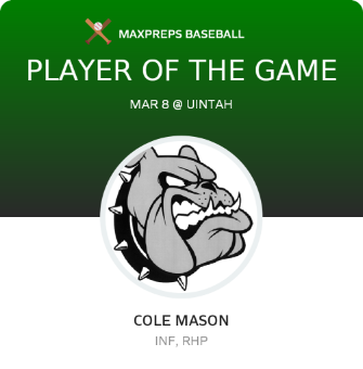 #27 Cole Mason Player of the Game badge