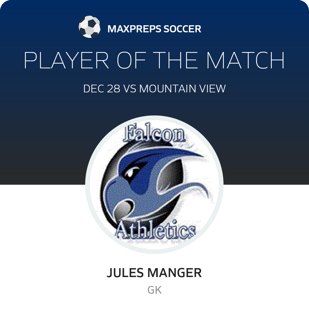 #31 Jules Manger Player of the Game badge