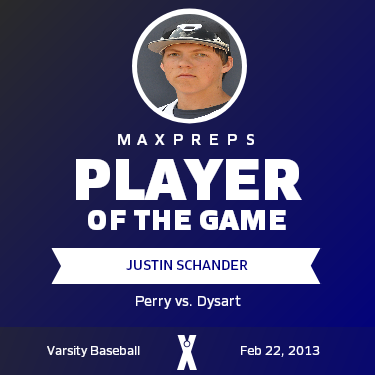 #8 Justin Schander Player of the Game badge