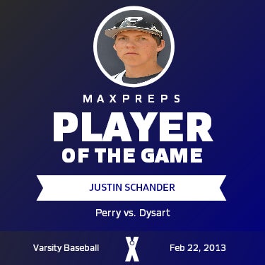 #8 Justin Schander Player of the Game badge