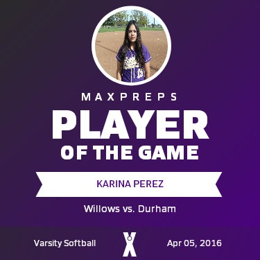 #15 Karina Perez Player of the Game badge