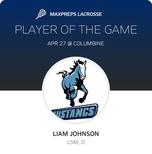 #6 Liam Johnson Player of the Game badge