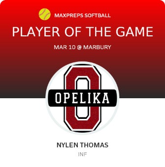 #2 Nylen Thomas Player of the Game badge