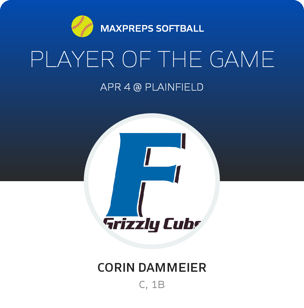 #13 Corin Dammeier Player of the Game badge