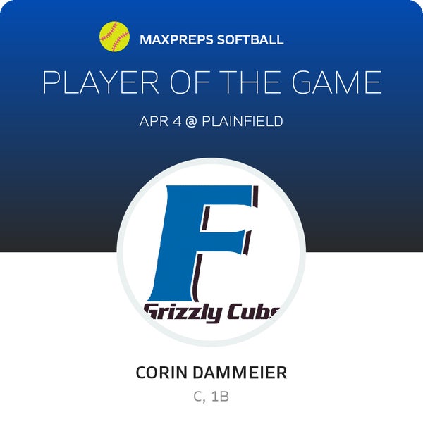 #13 Corin Dammeier Player of the Game badge