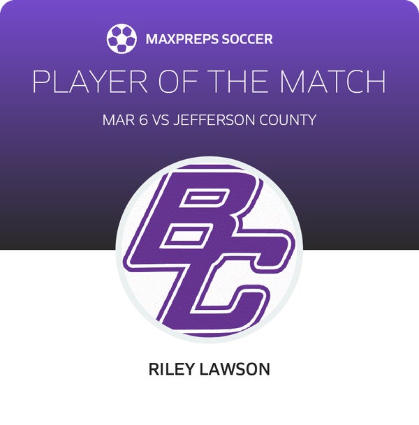 #6 Riley Lawson Player of the Game badge