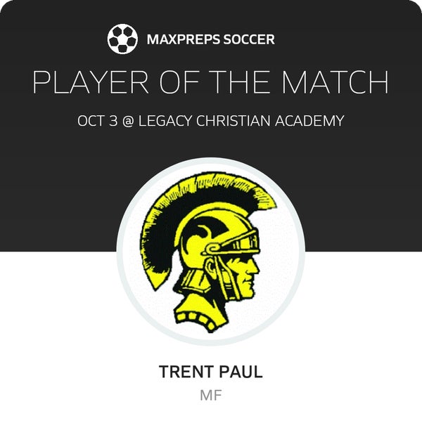 #1 Trent Paul Player of the Game badge