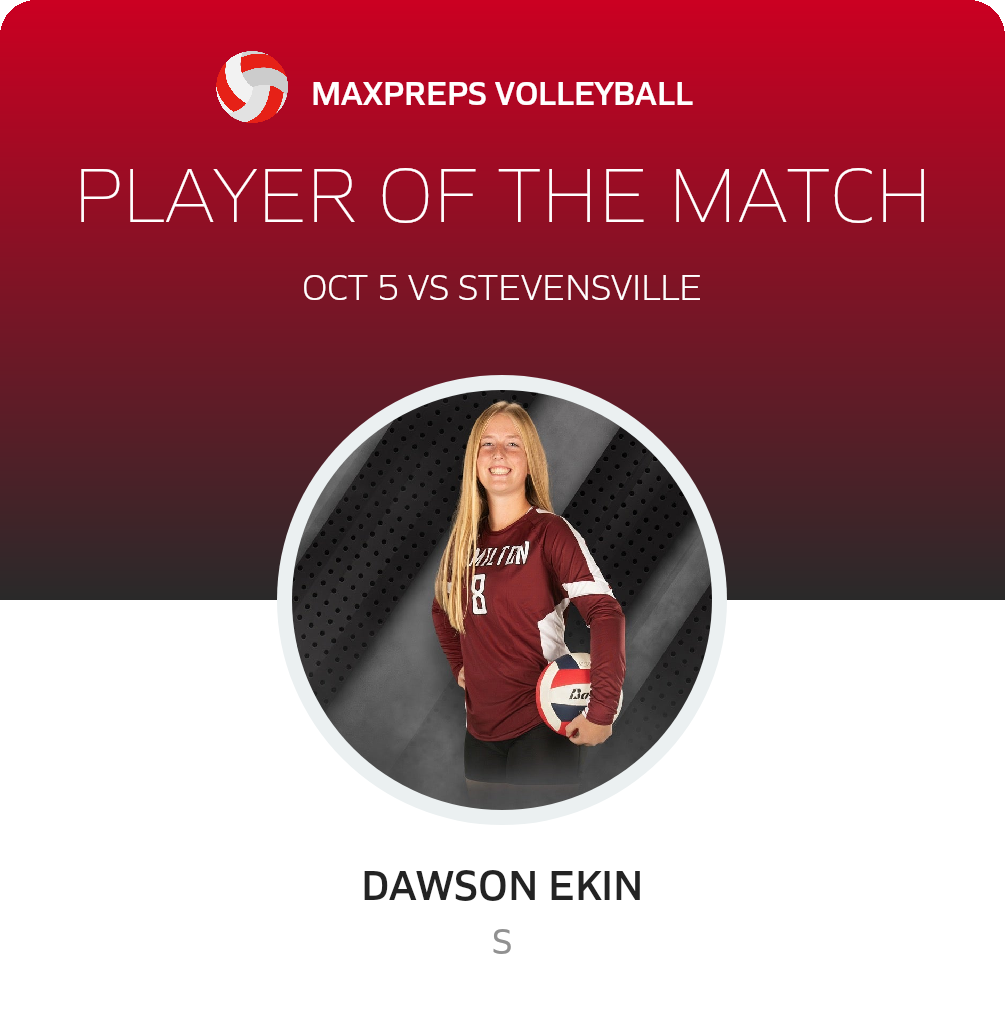 #11 Dawsyn Ekin Player of the Game badge