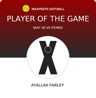 #13 Ayallah Farley  Player of the Game badge