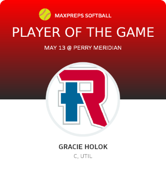 #15 Gracie Holok Player of the Game badge