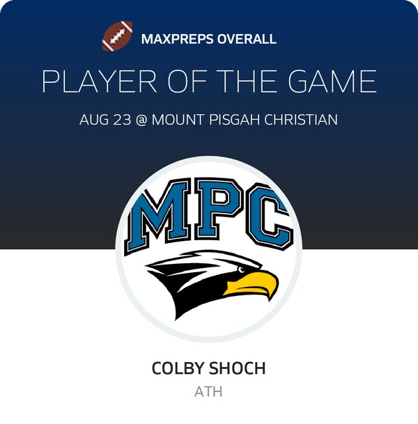 #8 Colby Shoch Player of the Game badge