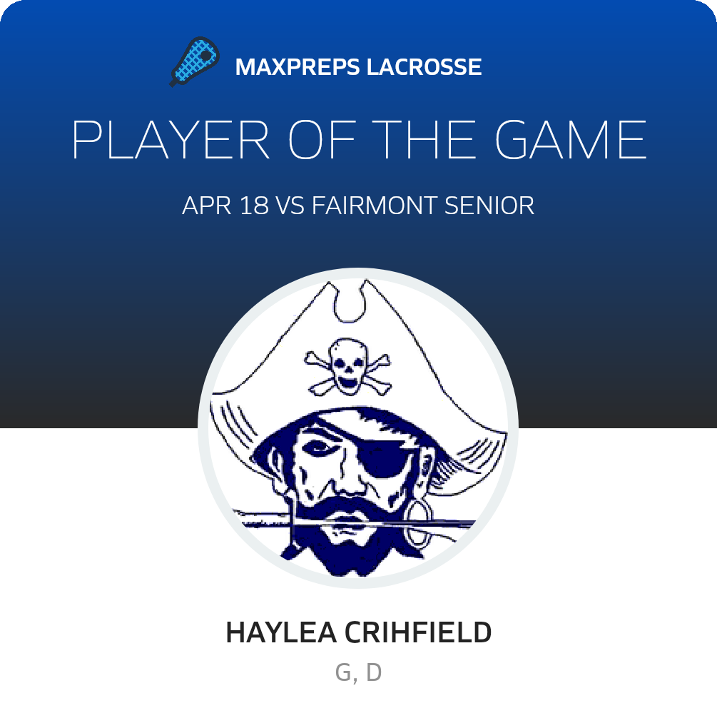 #46 Haylea Crihfield Player of the Game badge