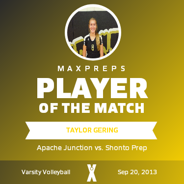 #8 Taylor Gering Player of the Game badge