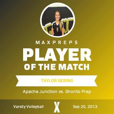 #8 Taylor Gering Player of the Game badge